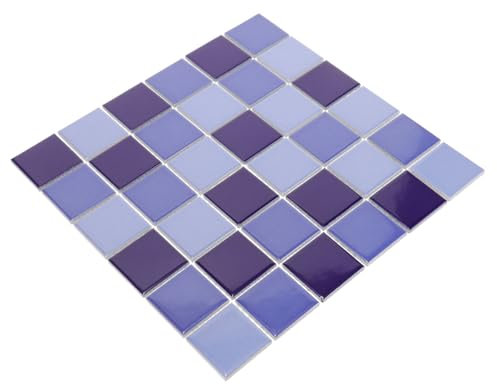 HANABASS 36 Stück Keramikfliesen Für Den Boden Schillernde Wandmosaikfliesen Porzellan Dekorative Smart Fliesen Schwimmbecken Pools Mosaiknetz Goldfliesen Badezimmerfliesen