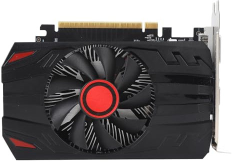 Yanmis Carte Vidéo Informatique, GT740 2GB 128 Bits Carte Graphique de Jeu avec Ventilateur de Refroidissement, PCI Express 2.0 16x, Interface Multimédia DVI VGA HD pour PC