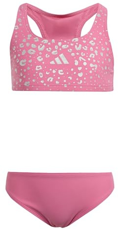 adidas Girl's Glitter Bikini Set, pink Fusion, 7-8 Years