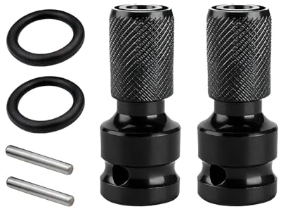 2 Pièces Adaptateurs de Douille 1/2 Carré à 1/4 Hexagonal, Porte Embout à Choc, Douille 1/2 Carré à 1/4, Convertisseur de Mandrin à Libération Rapide pour Clé à Cliquet à Impact