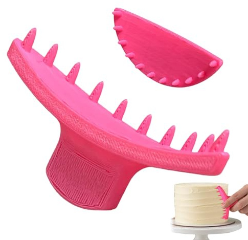 2 PCS Cake Decorating Tools Set, Cake Piping Guide with Measurement Marks for 6, 8 for Cakes Beginners Bakers,Professional Cake Arch Guide Tool & Ruffle Stencil for Precise Frosting