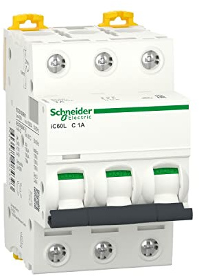 Schneider Electric a9 °F94301 magneto-thermic Switch ic60l, 3P, 1 A, Curve C