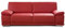 CAVADORE 3,5-Sitzer Sofa Corianne in Kunstleder / Große Couch Lederoptik in hochwertigem Kunstleder und modernem Design / Mit verstellbaren Armlehnen / 248 x 80 x 99 / Kunstleder rot