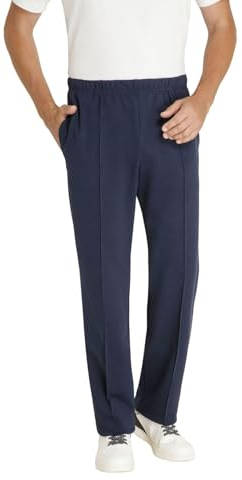 hajo Herren Freizeithose - Kurhose mit abgesteppter Bügelfalte, Marine, Gr. 52/L