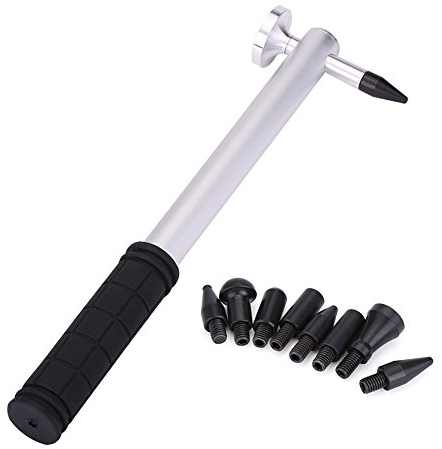 Qiilu Riparazione Corpo dell'automobile Paintless Dent Repair Tool Set in Lega di Alluminio Toccare Martello con 8 Teste