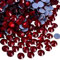Jollin, Strass termoadesivi con retro piatto, in vetro, adatti come diamanti e gemme, 4 mm (16 SS, 576 pezzi, rosso scuro)