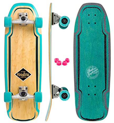 Mindless Longboards Surf Skate Longboard Skateboard Unisex Erwachsene, Grün (Green), 9.5