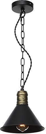 Ganeep Mini Industrial retro pequeño colgante luces de la cocina del restaurante de decoración accesorios de metal lacado Negro Pantalla de Hierro de la vendimia que cuelgan de la cadena colgante de l