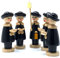 Drechslerei Friedbert Uhlig, Miniatur, Kurende Nr. 05KS, schwarz gebeizt, 5 Figuren, 5 cm hoch, aus regionalem Holz gedrechselt, echte Handarbeit aus dem Erzgebirge, Weihnachten, Holzkunst, Echtholz