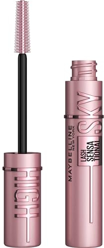 Maybelline Sky High Washable Mascara Makeup, Volumizing Mascara, Buildable, Lengthening Mascara, Defining, Curling, Multiplying, Washable Very Black, 0.24 fl. oz.