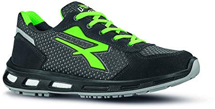 U-POWER Red Pro® Nate,Raptor, calzado de seguridad, ligero y cómodo, nailon ultratranspirable, antipinchazos, inserto Infinergy, con puntera de aluminio - Grey Green