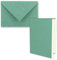 10x eukalyptus-grünes Vintage Kraftpapier Falt-Karten SET mit Umschlägen und Einlegern DIN A6-10,5 x 14,8 cm - Eukalyptus - Recycling - blanko