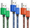 XINRUISEN 3Pack USB C Cable 1M Type C Phone Charger Fast Charging Cord Lead for Samsung Galaxy Z Fold4 Flip4 S22 Ultra S21 FE A11 A20e A21s A51 A70, Xiaomi, Oppo, Huawei, Switch, Sony Xperia, iPad