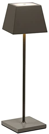 ROSSINI Siesta Lampada a Led da Tavolo Portatile Senza Fili Ricaricabile con USB Touch Dimmerabile IP54 Uso Interno/Esterno H.37cm 2,2watt Luce Calda 2700K 200lm 9 ore di Autonomia (Pearl Beige)