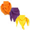 Baumwolltuch Schal Kopftuch Damen Herren Unisex Bandana Halstuch Accessoire Multifunktionstuchviele Atmungsaktiv Gesichtsschutz für Herbst und Winter Farben 100x100 cm (Orange & Lila & Gelb 3er Set)