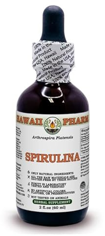Spirulina (Arthrospira Platensis) Trockenalgen ALKOHOLFREI Flüssigextrakt Glyzerit 60 ml