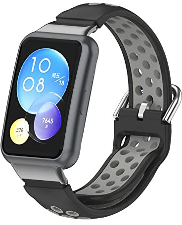 MIJOBS Correa Deportiva Compatible con Huawei Watch Fit 2 Smartwatch, Huawei Watch Fit 2/Active/Elegant/Classic Correas de Silicona Impermeable y Transpirable, Adecuada para Hombres y Mujeres
