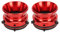 2 STÜCKE Nab Hub Adapter, Poliertes Aluminium Studer ReVox 10 Reel to Reel Tape Opener Universal Ladegerät für Studer ReVox Akai Teac (Rot)