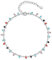 Bracelets de cheville pour femme de petites perles. Chaîne de cheville en acier inoxydable plaqué or/argent élégante et raffinée. Bracelet de cheville femme. Bijoux pour femme. (Plaqué argent)