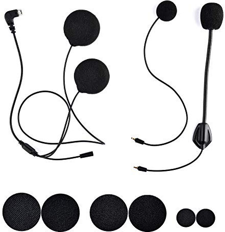 Fodsports Système Audio pour Intercom Moto, kit d'accessoires combinés Haut-Parleur et Microphone pour FX6/FX6S/FX-S