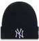 New Era League Essential Beanie New York Yankees Fanartikel Winter MLB Schwarz Lila Cuff Knit - One-Size