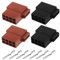 Create idea 4pcs 16 Broches Prise de Connecteur Faisceau de Câblage Audio de Voiture avec 32pcs Mini Bornes de Contacts ISO Connecteur de Câble d'adaptateur Câble d'autoradio Stéréo