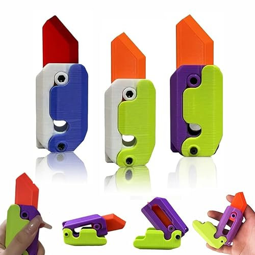 Gravity Knife Toy,3D Printing Fidget Knife Toy,Gravity Knife Toy,Plastic Fidget Toys,3D Printed Gravity Knife Fidget Toy,3D Printed Plastic Knife,Turnip Knife Carrot Knife Toy (3PC-01)