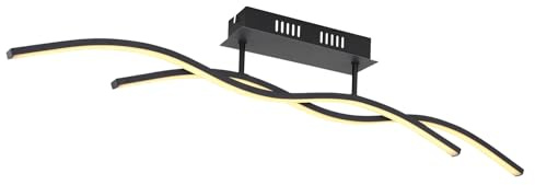 Globo LED-Deckenleuchte - Schwarz - Weiß - Kunststoff - Metall - 1-flammig - B 88 cm