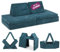 Linodino® Spielsofa Cord - Kindersofa | Schaumstoff Bausteine - Kinder Sofa für einen aufregenden Indoor Spielplatz | XXL Kindercouch als Kuschelecke im Kinderzimmer | Mit Schlaffunktion | Tannengrün