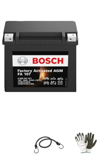 KOMPATIBEL MIT BOMBARDIER A CAN AM Outlander MAX XT H.O. Efi 400 2007 A 2008 BEREIT ZUM EINBAU DER Batterie YTX20HL Gel SLA Bosch FA1071 VERSIEGELTES DIY-BATTERIELADEGERÄT 18A 12V 176X89X154