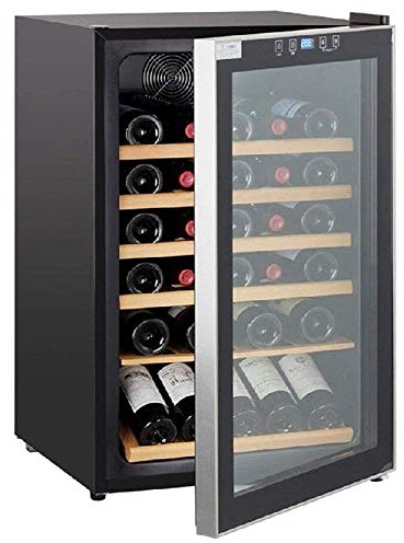 Suuim Cantinetta per Vino da 30 Bottiglie, Frigorifero da appoggio Indipendente per Cantina con Display Digitale della Temperatura