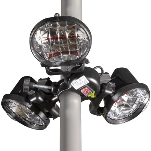 Loops 1350W Outdoor Infrared Parasol Heater - Gazebo Dining Table Patio Heater 5m Wire