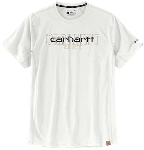 Carhartt Men's Force Relaxed Fit Midweight Short-Sleeve Logo Graphic T-Shirt, Malt, XXL