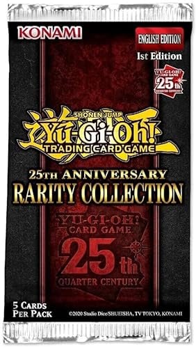 1x Yugioh! 25th Anniversary Rarity Collection 1-1x Booster - mit 5 zufälligen Karten - ENGLISCH + Heartforcards Versandschutz