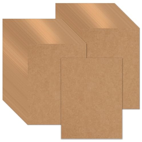 moinkerin 100 Stücke A4 Kraftpapier Karten 21X29.7CM 200g/m²Druckbar Postkarten Blanko Karten Blanko für DIY, Hochzeitseinladungen, Danksagungskarten