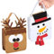 COLOFALLA 2 Stücke Weihnachten Geschenktüten Weihnachten Basteln Kinder Weihnachten Geschenktaschen aus Filz Geschenktüten Klein Weihnachten Filztaschen Schneemann Hirsch (A)
