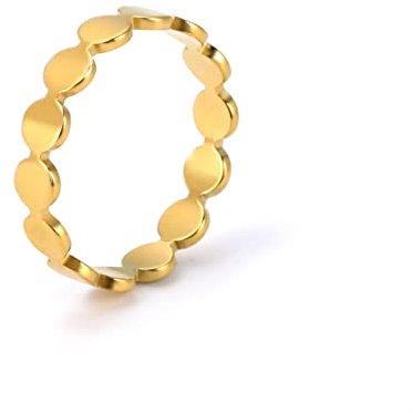 SHOUKAII Anello in Acciaio al Titanio Anello in Oro Rosa Anello con Anello a Coda di Vento Freddo(9)