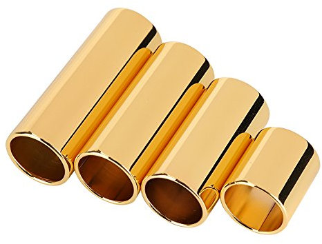 Slide-Gitarre, 11 X 9 X 3, 4-teiliges Set, E-Gitarre, Metall-Slide-Bar, Gitarren-Saiten-Slides, Golden