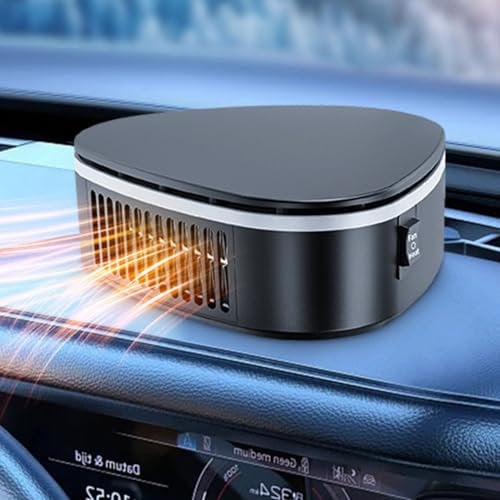 Portable Car Heater, 12V Heater Anti-Fog 120W Car Defroster Automobile Heater, 2-in-1 Multi-Function Heater, Windscreen Defroster 360° Defroster Demister for Vehicle, Quick Heating & Cooling