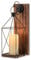 Staymoment Holz Wandkerzenhalter Vintage Laterne: 40 cm Kerzenhalter Wand Deko Braun für Wohnzimmer Flur Kamin landhausstil Wand Kerzenhalterung