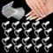 EBANKU 20PCS Wudu Nagel Ring für Acrylnägel, Verstellbare Fingernagel Ringe mit 120PCS Nagelkleber, Wiederverwendbar Metall Nagelring Set für künstliche Nägel, Nagelkunst Dekoration (Silber)
