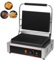 Grill Électrique de Contact Professionnel - Panini et Grill Viandes - Plaques Rainurées 230x340 mm - Température 0-300°C - Bac de Récupération - 2200W - Durable et Polyvalent