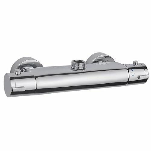 Thermostat Dusche Duscharmatur 38℃ Brausethermostat Duscharmatur Edelstahl Duschthermostat Armatur Bad Silber Mischbatterie Thermostat Duschhahn Ventil