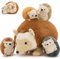MorisMos 5 stücke Igel Kuscheltier XXL Set, 35cm lang riesen Igel Kuscheltier mit Babys im Bauch, Groß Igel Plüschtier Stofftier Hedgehog Geschenk für Kinder
