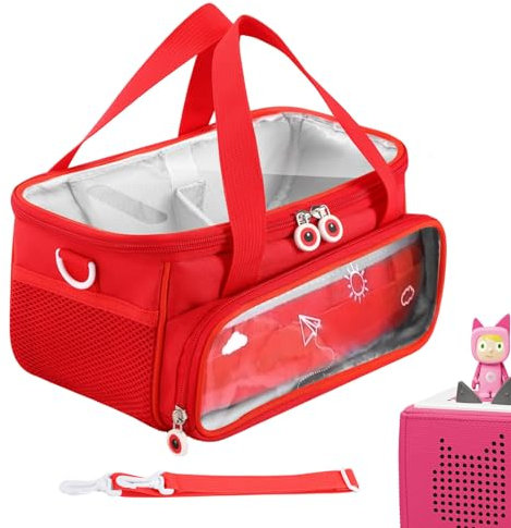 Gupcaqosjw Étui De Transport pour Toniebox, Pouces Sac De Rangement pour Toniebox Starte-r Set Et Figurine Tonie,Velours Imperméable Toniebox Sac De Transport De Rangement pour Lecteur Audio Toniebox
