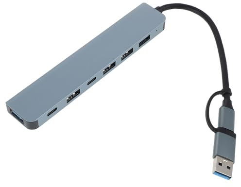 NUOBESTY High USB Hub Expansion Dock Compact Multi Function Adapter for Laptop Pc Tablet Travel Friendly Easy Installation Versatile Docking Station with Long Cable