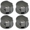 4 Pack BBQ Oven Switch Knobs 48mm Gas Stove Knob Replacement Parts Electroplated ABS 8mm Flat Core(no base)