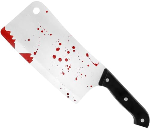 VEYLIN Halloween Bloody Knife, 1 Pcs Fake Bloody Knife Prop Plastic Knife for Halloween Costume Accessory Knife Halloween Prop