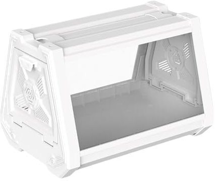 Terrarium d'habitat – Cage pour reptiles, grande zone d'observation | Terrarium en verre ventilé, installation facile d'entretien, forme trapézoïdale pour dragon barbu, scorpion, hermite, crabe