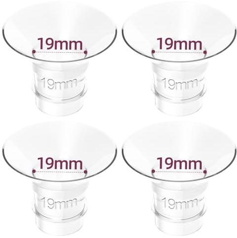 4PCS Flange Inserts 19MM for 24mm Flange/Shield, | Compatible with KISSBOBO K5, Momcozy, Spectra, eufy, Nuliie, Medela, Elvie & Most Wearable Pumps
